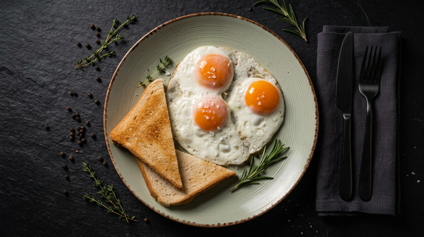 Яичница с тостом